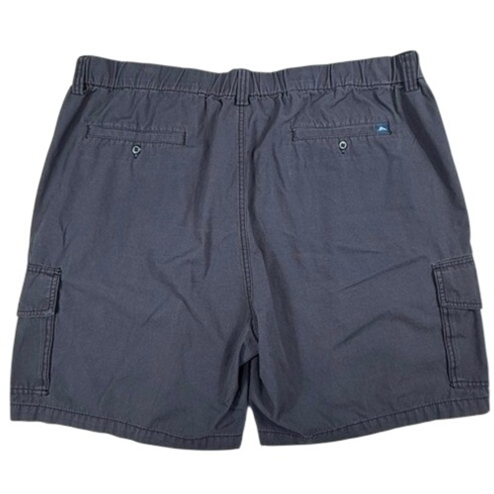 Tommy Bahama Relax Mens XXL Navy Blue Cotton Pleated Cargo Shorts Elastic Waist - Picture 3 of 6